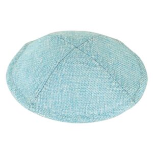 Linen Flat Kippah 15cm- with Pin Spot