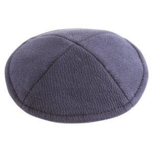 Suede Ultra Flat Kippah 15cm- with Pin Spot