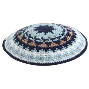 C KNITTED DMC KIPPAH 12 CM- COLORFUL