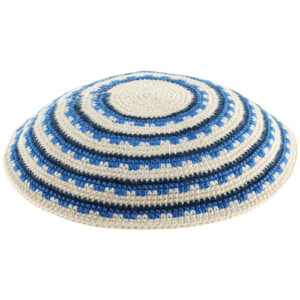 C KNITTED DMC KIPPAH 14 CM- COLORFUL
