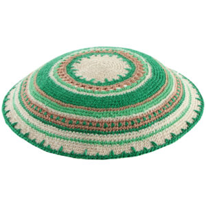 Knitted DMC Kippah 15cm- Multicolored