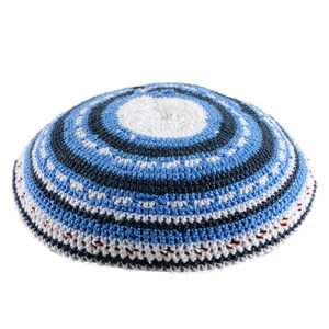 C KNITTED DMC KIPPAH 15 CM- COLORFUL