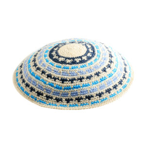 C KNITTED DMC KIPPAH 15 CM- COLORFUL