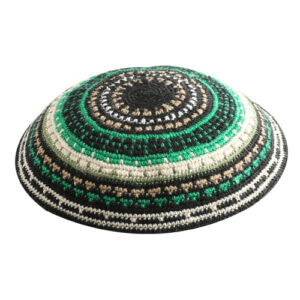 C KNITTED DMC KIPPAH 16 CM- COLORFUL