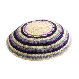 C KNITTED DMC KIPPAH 16 CM- COLORFUL