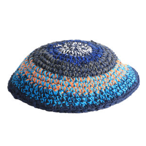 Knitted Kippah 16 cm - Multicolored Spots