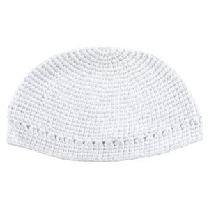 C FRIK KIPPAH HAND MADE 24 CM, WHITE