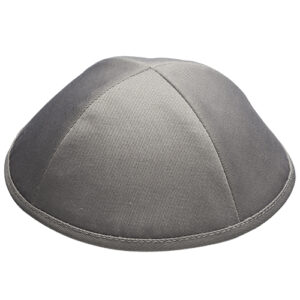 Fabric Kippah size 3, 19 cm- Gray