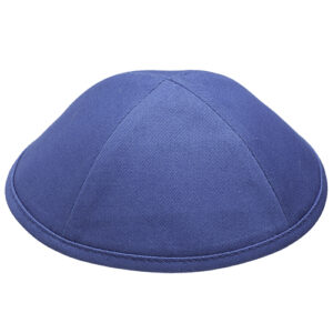 Fabric Kippah size 4, 19 cm- Blue