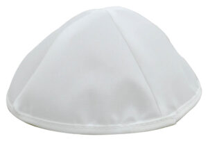 Satin Kippah 20cm- White