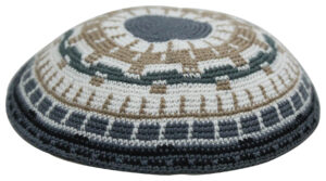 C DMC KIPPAH 17 CM- GRAY-BROWN-GREEN