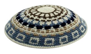 D.M.C Kippah 15cm- Brown, White, Blue, Green