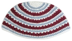 C FRIK KIPPAH 21 CM- BLUE AND BROWN