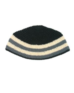 Frik Kippah 23cm- Black with Gray Yellow Finish
