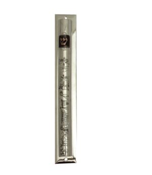 Nickel Mezuzah with Back  20cm- with Copper "Shin"