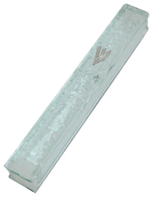 Glass Mezuzah with Silicon Cork 20 cm- "Bubbles" Design