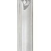 Plastic Transparent Mezuzah with  Rubber Cork 7 cm- with Silver Shin