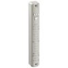 Plastic Mezuzah with Rubber Cork 12cm- White with Silver "Shema Yisrael"