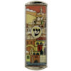 Nickel and Epoxy Mezuzah for Car 5cm-"Jerusalem" Shades of Brown