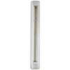 Plastic Mezuzah with Rubber Cork 15cm- Clear with Pearl  Plaque