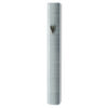 Aluminum Mezuzah 15 cm-3D Metallic Gray & White Striped Design- Special profile, Metal "Shin"