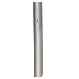 Aluminum Mezuzah 20cm- Matte Silver with Metal "Shin"