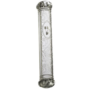 Plastic Transparent Crown Series Mezuzah with Rubber Cork 12 cm - Ornaments