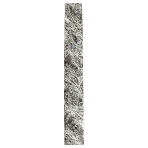 Polyresin Mezuzah 12cm- Gray Marble