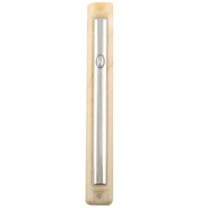 Plastic Mezuzah 15cm Pearled Plaque- With Rubber Cork