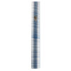 Aluminum Mezuzah 10 cm-3D Metallic Gray & Blue Striped Design- Special profile, Metal "Shin"