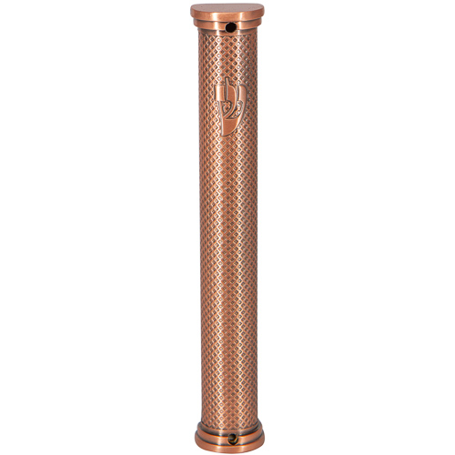 Copper Filigree Mezuzah 12cm