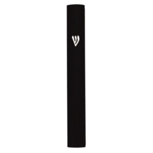 Black Aluminum Mezuzah 7 cm - Special profile, Metal "Shin"