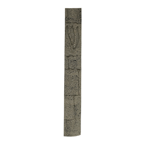 Polyresin Mezuzah 15cm, Stone-like Design