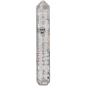 Perspex Mezuzah 12 cm with  Metal Back Plate-"Jerusalem"