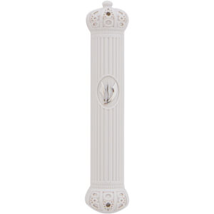PLASTIC WHITE MEZUZAH 20 CM WITH RUBBER PLUG- CROWN