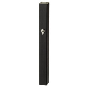 Aluminum Mezuzah 12 cm- Black