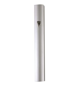 Aluminum Mezuzah 12 cm - Special profile, Matte Silver with Metal "Shin"