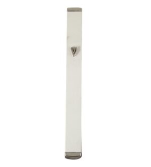 Aluminum Mezuzah with Cork 15cm-Matte White