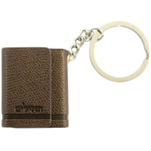 Tehillim Keychain 3.5cm- Faux Leather with Magnet- Brown