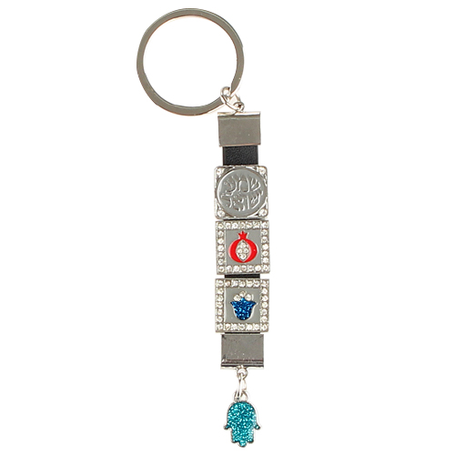 Keychain 9cm- Four Multicolored Amulets
