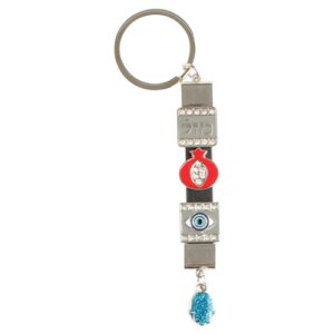 Keychain 9cm- Four Multicolored Amulets