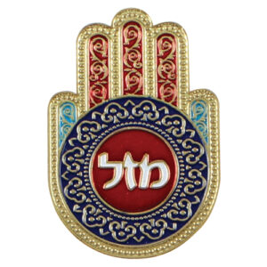 Metal Hamsa Magnet 3.8*5.6cm, Multicolored- Mazal