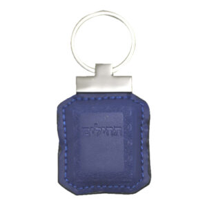 FAUX LEATHER TEHILIM KEY HOLDER 6 CM-  BLUE