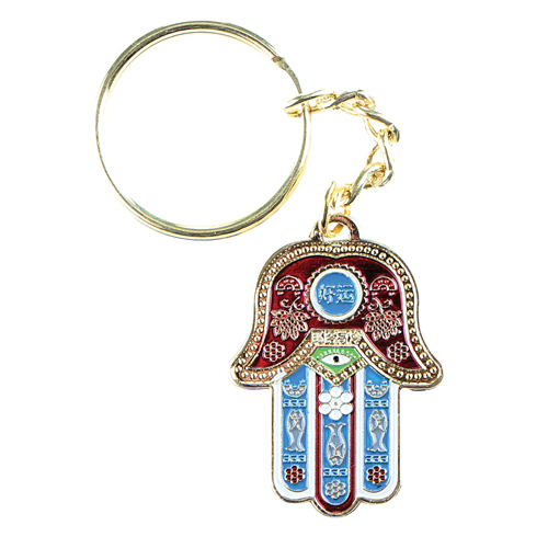 Keychain with Hamsa in Chinese