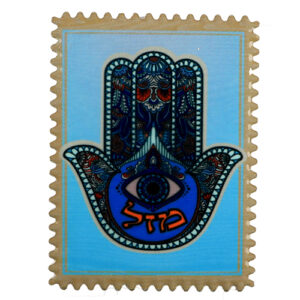 CERAMIC HAMSA MAGNET 8*6 CM- MAZAL