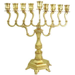 Gold Menorah Diamond Series 28cm