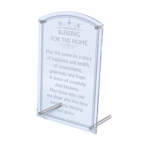 PERSPEX STAND AND HANGING OPTION- ENGLISH HOME BLESSING 19X12 CM