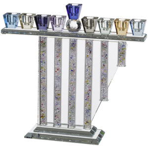 Luxurious Crystal Menorah 26X28 cm- Colorful