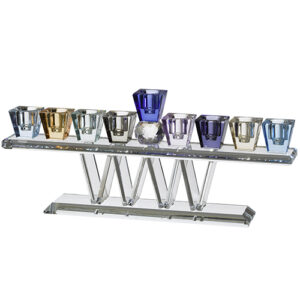 Crystal Menorah 28*12cm- Colorful