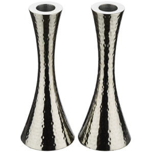 פמוטי אלומניום ניקל מרוקע 18 ס"מ